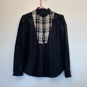MJ Concepts In Sportswear silky long sleeve plaid mid button down shirt 1X
